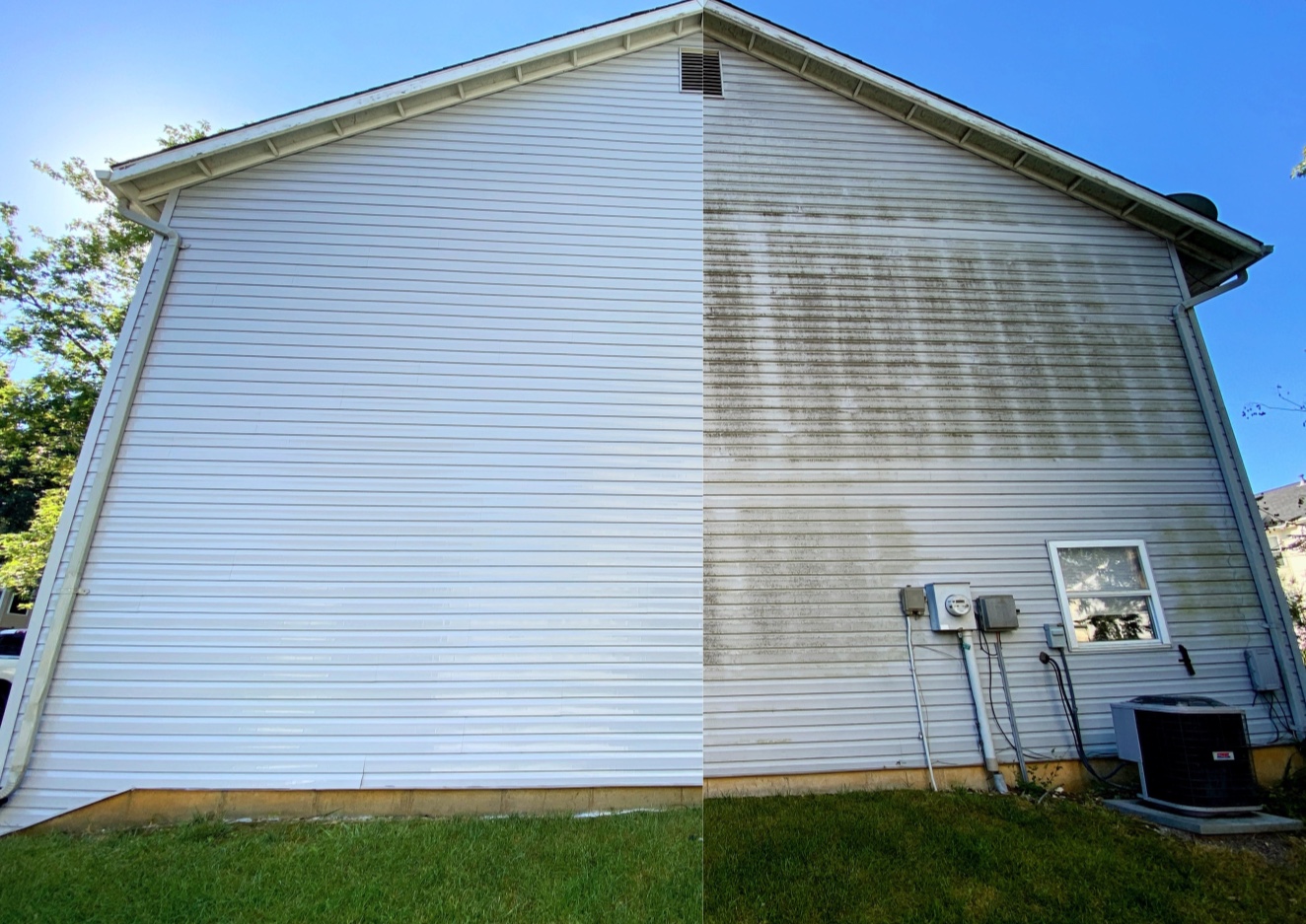 House washing before and after transformation
